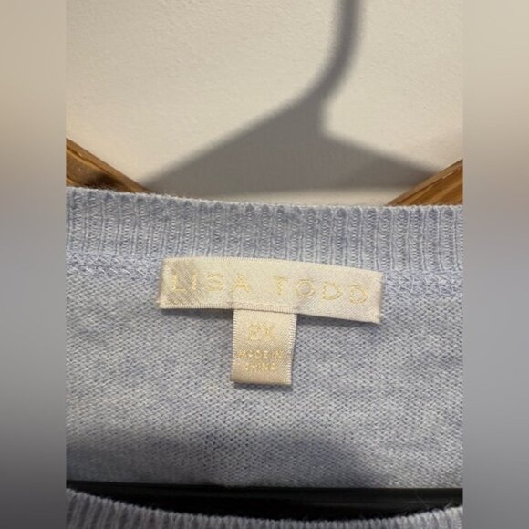 Lisa Todd Zip It Cashmere Cotton Blend Sweater, featuring orange side zippers - Picture 3 of 8